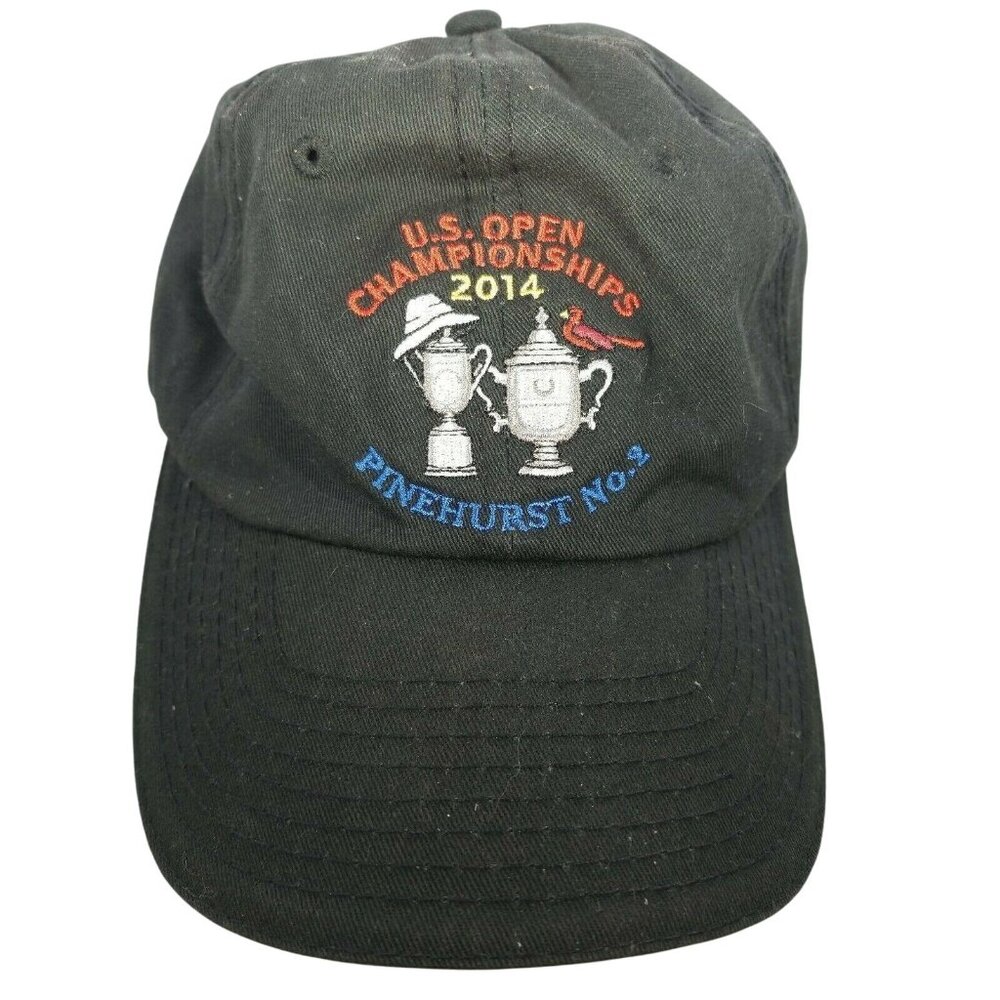Pinehurst USGA Member Golf Hat Cap Black Adjustable Strapback 2014 US Open